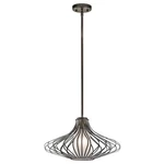 Kichler Pendant 1LT 18X10.5", Olde Bronze, Satin Etched - 43201OZ. Fixed Price $259.95.
