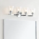 Jonathan 28.5"CONTEMPORARY Hurricane Metal/glass Vanity Light Chrome Marion. Fixed Price $159.99.