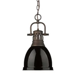Golden Lighting 3602-S Rbz Duncan 9"W Mini Pendant Rubbed Bronze / Black. Fixed Price $139.99.