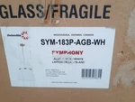 Dainolite Symphony Light Pendant, White/aged Brass SYM-183P-AGB-WH (open Box. Fixed Price $190.39.