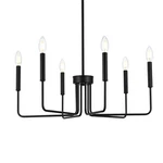 Elegant Lighting LD742D26 Willa 26"W Candle Pendant - Black. Fixed Price $172.00.