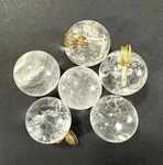 Natural Rock Crystal Chandelier Sconce Quartz Pendant V- Hole Ball 37MM 6 Pieces. Fixed Price $228.00.