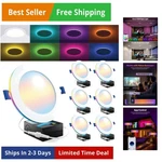 Sunco 6 Pack Inch Smart Ultra Thin Led Recessed Ceiling Lights With Night L.... Fixed Price $140.74.