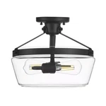 Hampton Bay KES8202AX-01 Ceiling Light Semi-flush Mount Matte Black. Fixed Price $88.88.