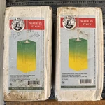 Keller Worldwide Square Frosted Glass Citrus Colored Hanging Light Pendants 1013. Fixed Price $49.99.