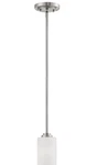 One Light Pendant Satin Nickel By Millennium From The Bristo Collection. Fixed Price $46.25.