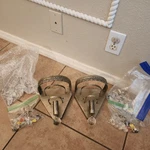 Rare S/2 Pottery Barn Clarissa Glass Crystal Chandelier Wall Sconces Silver. Fixed Price $469.00.