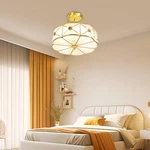 Classic Glass Light Fixture Tiffany 4 Flush Mount Ceiling Lamp. Fixed Price $109.87.