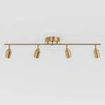 Vidalite Shura 4 Ft. 5-LIGHT Brushed Brass Led Fixed Track Lighting Kit 3000K. Fixed Price $85.00.