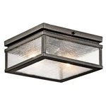 Kichler 49389 Bronze Manningham 2-BULB Semi-flush Outdoor Ceiling Fixture. Fixed Price $379.99.