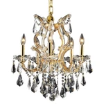 Elegant Lighting 2801D20G/RC Maria Theresa Mini Chandelier Gold. Fixed Price $712.00.