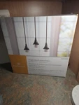 Portfolio 3-LIGHT Oil Rubbed Bronze Mini Pendant Lights Open Box. Fixed Price $12.00.