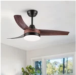Yuhao Modern 42 In. Indoor Brown Woodgrain Ceiling Fan W/integrated Led & Remote. Fixed Price $71.04.