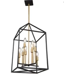 Artcraft Eight Light Chandelier Matte Black & Harvest Brass Finish SC13078. Fixed Price $345.45.