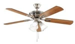 Parts - Hampton Bay Glendale Iii 52 Led Brushed Nickel Ceiling Fan With Light. Fixed Price $50.00.