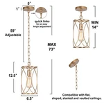 Optimant Lighting Gold Pendant For Kitchen Island, Modern Cage. Fixed Price $84.61.