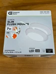 Commercial Electric 7 In. Matte White Led Slim Flush Mount Light 3000K (2-PACK). Fixed Price $19.99.