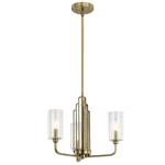 Kichler Kimrose 3 Light Chandelier, Brushed Natural Brass - 52410BNB. Fixed Price $424.99.