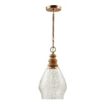 Capital Lighting Pendant, Wood And Patinaed Brass - 330413LW. Fixed Price $187.20.