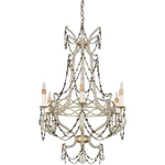 Quoizel Lighting Marseille 6-LIGHT Crystal Chandelier, Antique Silver Leaf $2250. Fixed Price $719.99.