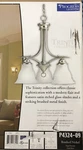 Progress Lighting Trinity 3-LIGHT Brushed Nickel Chandelier With Etched Glass. Fixed Price $149.95.