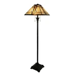 Tiffany Stained Glass Egyptian Style Metal Floor Lamp Vintage 2 Bulbs 5 Ft High. Fixed Price $169.99.