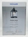 Kichler Farona 10.5 In. 1-LIGHT Black Farmhouse Pendant Clear Glass. Fixed Price $24.99.