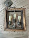 Home Decorators Palermo Grove 3-LIGHT Gilded Iron Farmhouse Kitchen Pendant. Fixed Price $40.00.