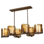 Feiss F2690/6RBZ - Light 38 Roman Bronze Linear Chandelier Ceiling. Fixed Price $999.99.