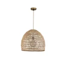 Ele Light Decor Aura Airy Rattan Pendant Natural Handmade Shade In Brass. Fixed Price $76.93.