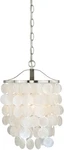 Vaxcel Lighting P0138 Capiz Shell Elsa 1-LIGHT Foyer Pendant. Fixed Price $237.99.