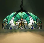 Tiffany Style Pendant Hanging Lamp Green Stained Glass Vintage Kitchen Light New. Fixed Price $244.88.