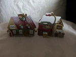 Farm Village Barn Mill Metal Mini Light Covers Painted Christmas 2 , Set Of. Fixed Price $25.62.