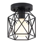 Koonting Retro Vintage Industrial Flush Mount Ceiling Light, 5.9 In, Black. Fixed Price $24.11.