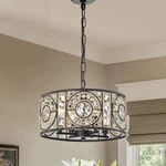 New Warehouse Of Tiffany Rowsen 4 Light Antique Bronze Crystal Chandelier. Fixed Price $199.95.