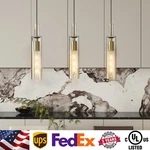 3 Pack Led Pendant Light Modern Cylinder Glass Ceiling Lamp Kitchen Fixture Gold. Fixed Price $119.99.