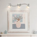 3 Light Wave Track With Glass Modern Ceiling Bar Brushed Nickel. Fixed Price $47.99.