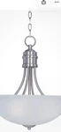 Maxim Lighting 10044FTSN Logan Foyer Pendant Satin Nickel 3-E26 Medium 60W. Fixed Price $64.99.