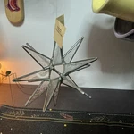 Moravian Clear Stained Glass Star Pendant Hanging Decor Hand-made Pa 6. Fixed Price $28.80.