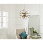 Chandelier Lighting Fixture Modern Sputnik Brass Black Foyer Dining Room 20". Fixed Price $449.74.