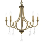 Livex Lighting 41275 Glendale 25"W Crystal Candle Style - Brass. Fixed Price $335.96.