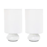 Simple Designs Gemini Colors 2 Pack Touch Table Lamp Set With Fabric Shades. Fixed Price $22.95.