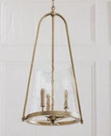 Kichler Nerine 3-LIGHT Foyer Pendant With Hammered Glass Champagne Bronze. Fixed Price $59.99.