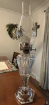 Ca. 1920S Antique Westmoreland Eapg Etched 6 Panel Kerosene Whale Oil Lamp. Fixed Price $149.00.
