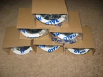 Lot Of 6 New Cooper Halo Recessed Lighting Black Baffles & White Trims 4" 4001BB. Fixed Price $44.99.