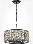 New Warehouse Of Tiffany Rowsen 4 Light Antique Bronze Crystal Chandelier. Fixed Price $200.00.