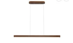 Yisdesign 39" Led Dimmable Wood Linear Pendant Light 24W. Fixed Price $49.99.