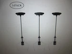 Hukoro 1-LIGHT Kitchen Island Teardrop Clear Glass Pendant With Black Finish 3PK. Fixed Price $56.95.