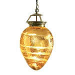 Portfolio Portuguese Glass Antique Gold Egg-shape Light Pendant. Local Pick Up. Fixed Price $130.32.