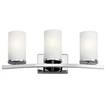 Kichler 45497CH Crosby 23" 3-LIGHT Bath Vanity In Chrome. Fixed Price $174.97.
